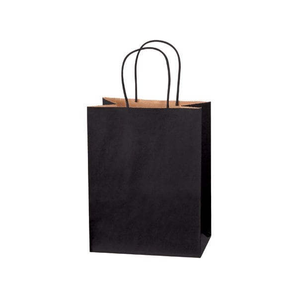 Bsc Preferred 8 x 4-1/2 x 10 1/4'' Black Tinted Shopping Bags, 250PK BUY00029583 - main